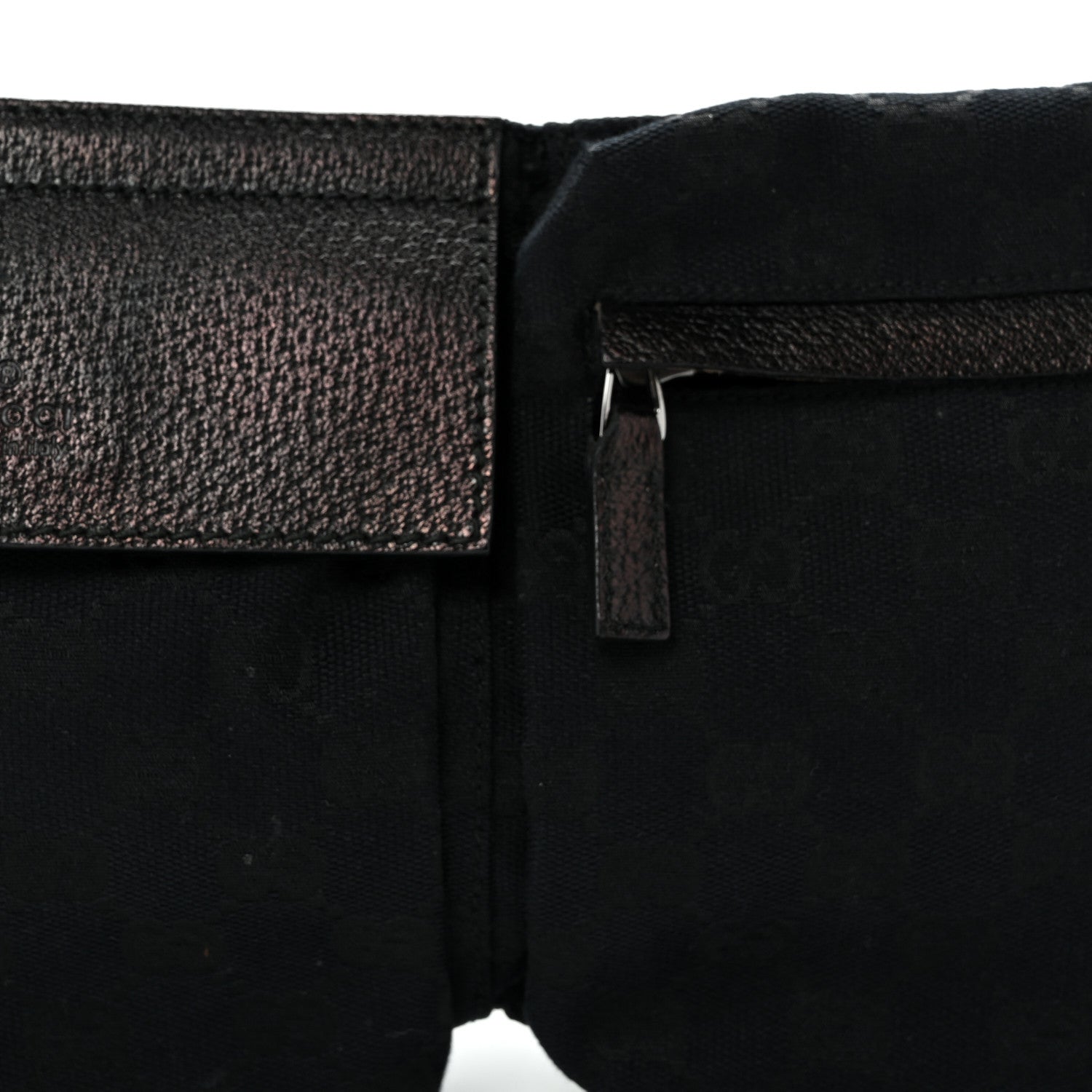 Gucci GG Monogram Double Pocket Belt Bag Black 8 of 10