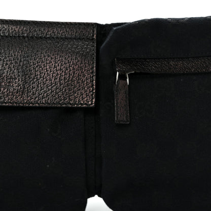 Gucci GG Monogram Double Pocket Belt Bag Black 8 of 10