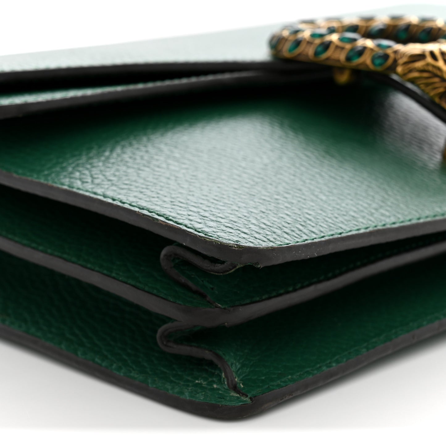 Pebbled Calfskin Small Dionysus Shoulder Bag Emerald