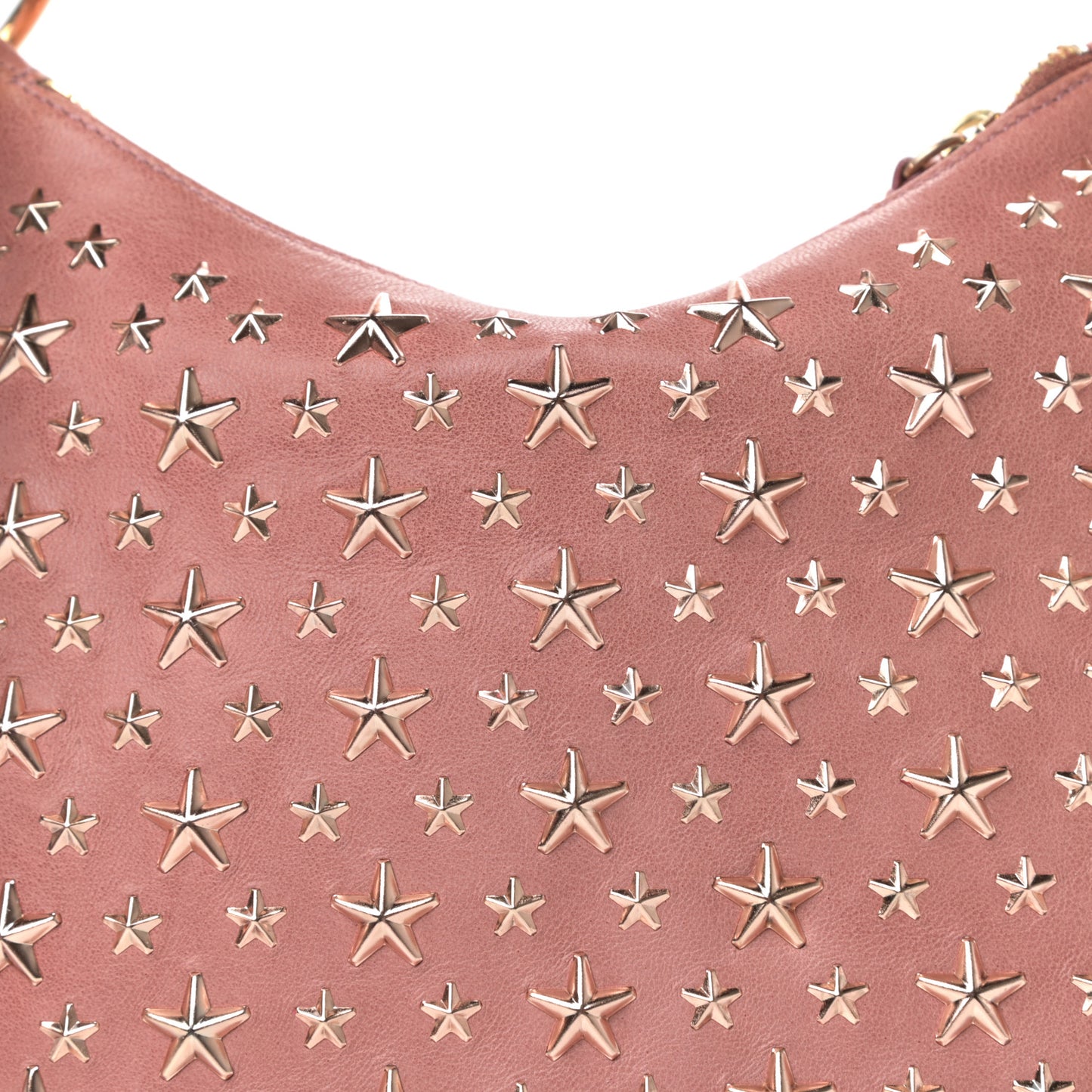 Calfskin Star Studded Shoulder Bag Pink