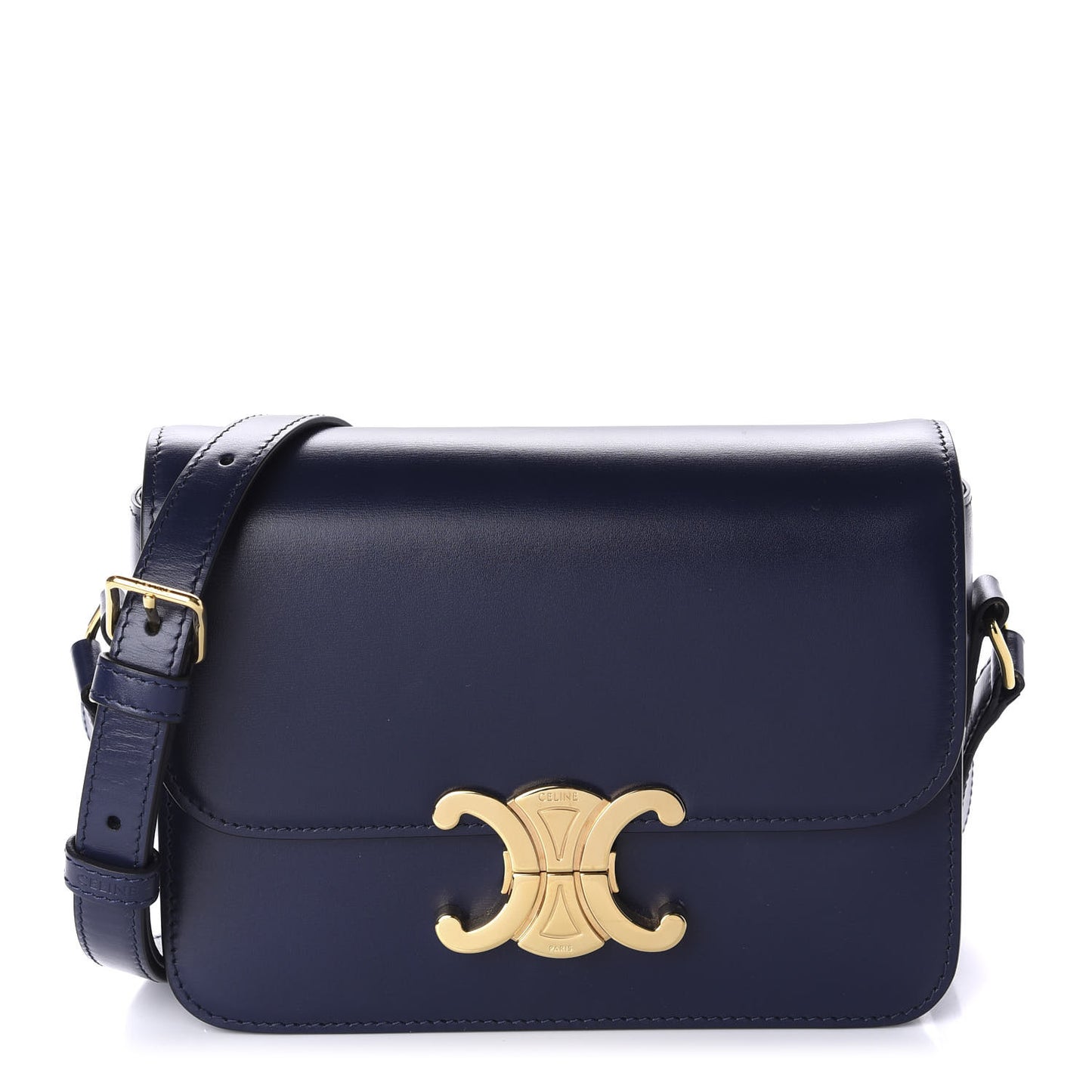 Shiny Calfskin Teen Triomphe Dark Blue