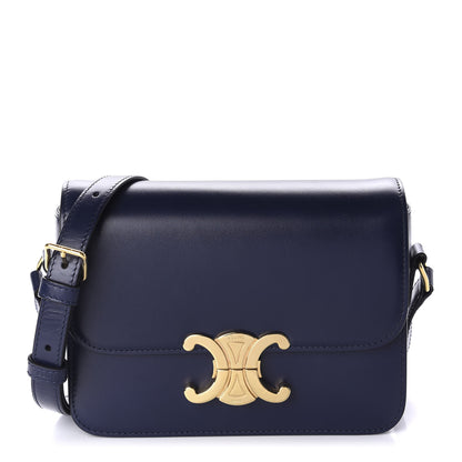 Celine Shiny Calfskin Teen Triomphe Dark Blue 1 of 11