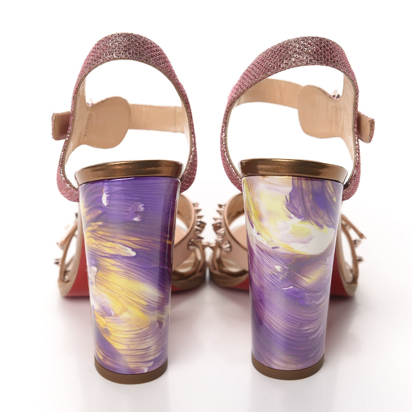 Patent Glitter Tisse Miss Roma 100 Sandals 38 Version Poudre