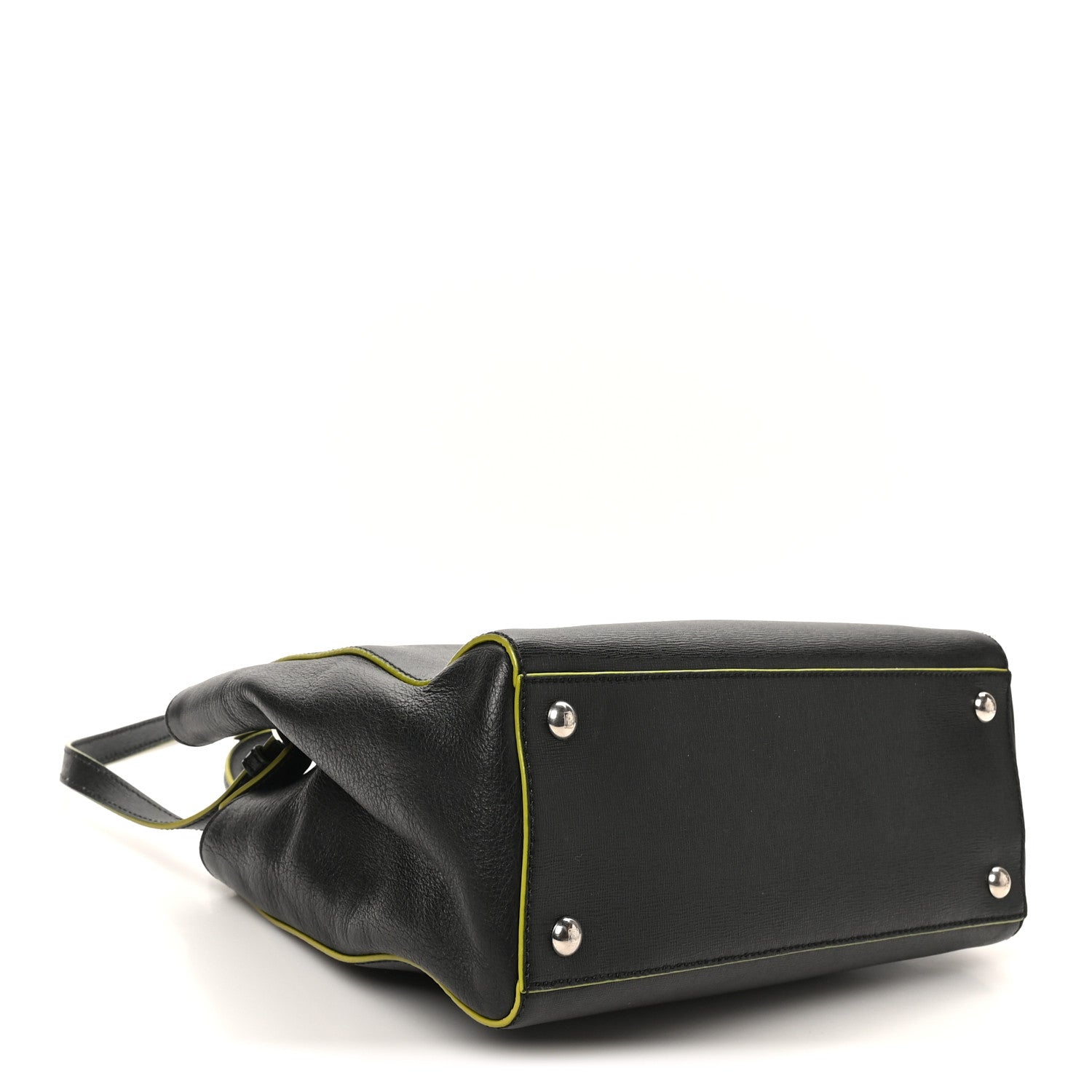 Fendi Vitello Elite Apple Charm Petite 2Jours Tote Black 4 of 9