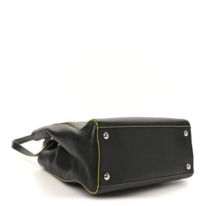 Fendi Vitello Elite Apple Charm Petite 2Jours Tote Black 4 of 9