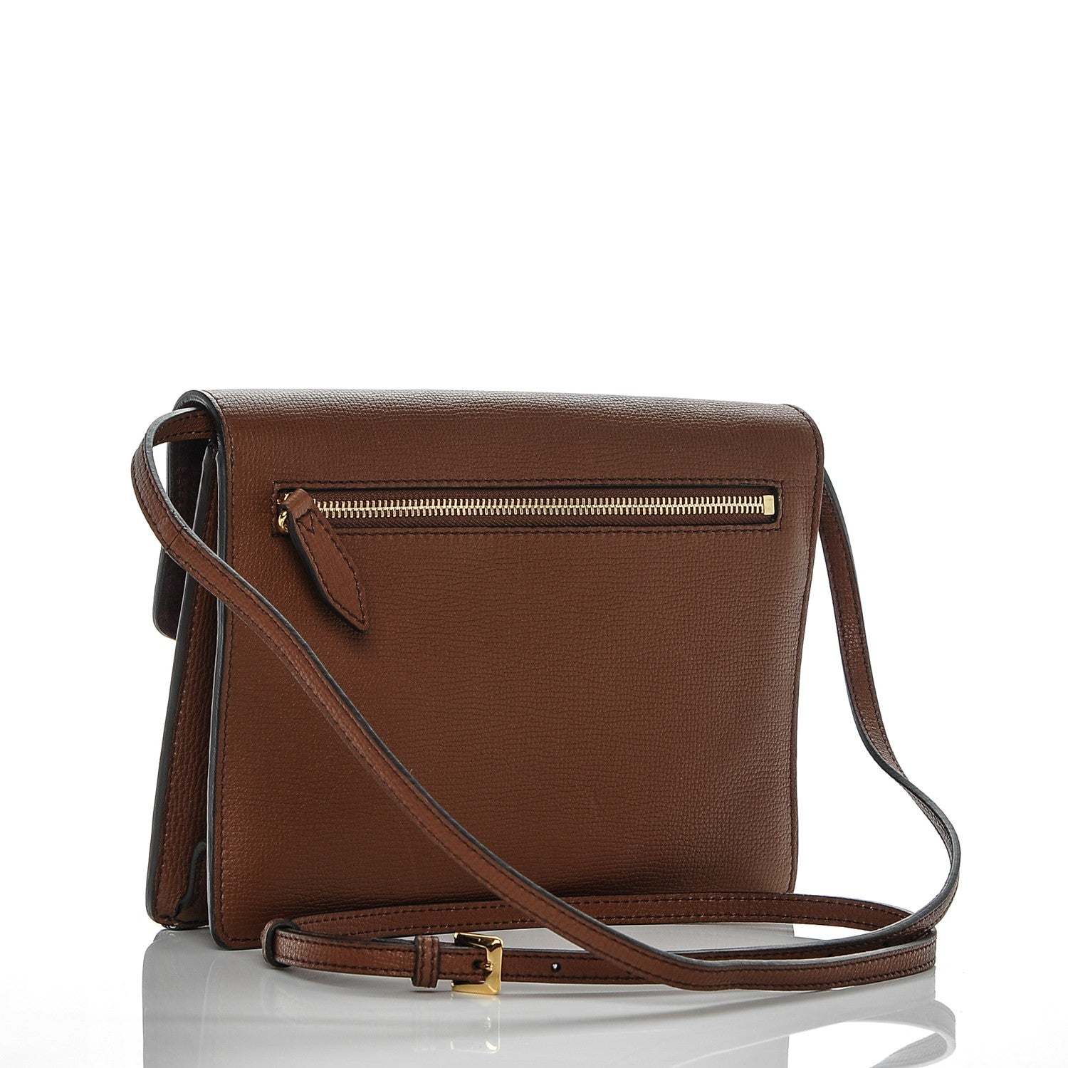 Burberry Derby Calfskin House Check Small Macken Crossbody Bag Tan 3 of 7