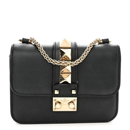 Valentino Garavani Vitello Mini Glam Lock Rockstud Flap Black 1 of 9