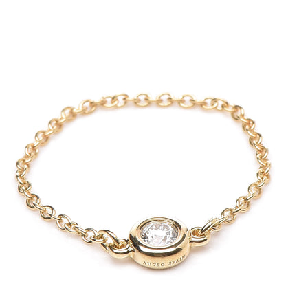 Tiffany 18K Yellow Gold Diamond .07ct Elsa Peretti Diamonds by the Yard Ring 51 5.75 1 of 4