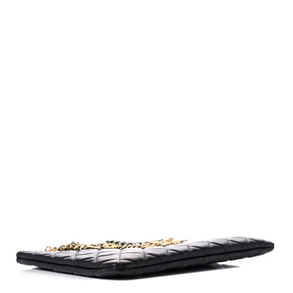 Chanel Lambskin Quilted Egyptian Amulet Zipped Pouch Black 4 of 10