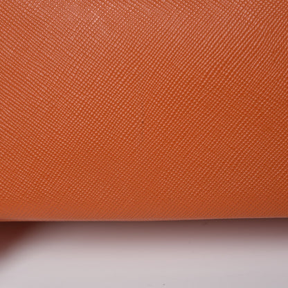 Prada Saffiano Cuir Medium Double Bag Papaya 13 of 13