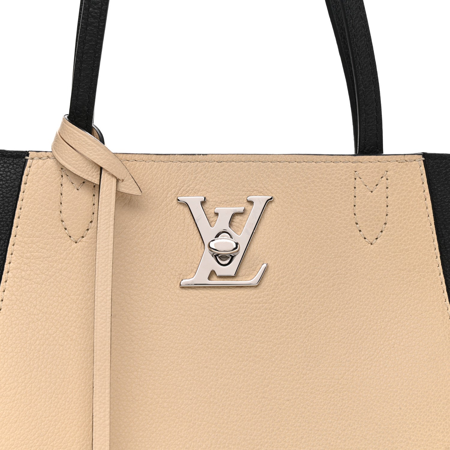 Louis Vuitton Calfskin Lockme Cabas Vanille Black 8 of 13