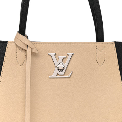 Louis Vuitton Calfskin Lockme Cabas Vanille Black 8 of 13