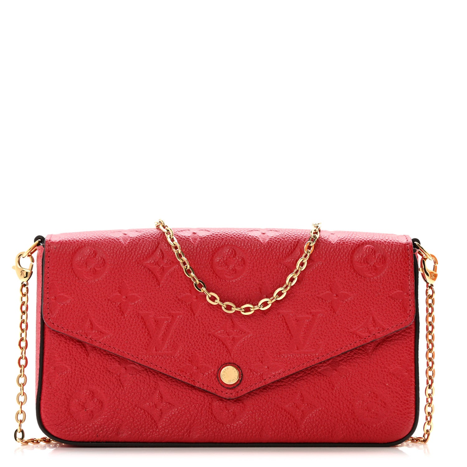 Louis Vuitton Empreinte Pochette Felicie Chain Wallet Scarlet 1 of 15