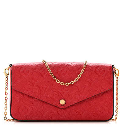 Louis Vuitton Empreinte Pochette Felicie Chain Wallet Scarlet 1 of 15