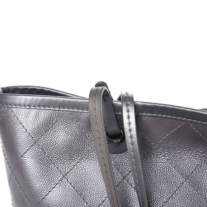 Chanel Metallic Grained Calfskin Shopping Fever Tote Silver 10 of 12