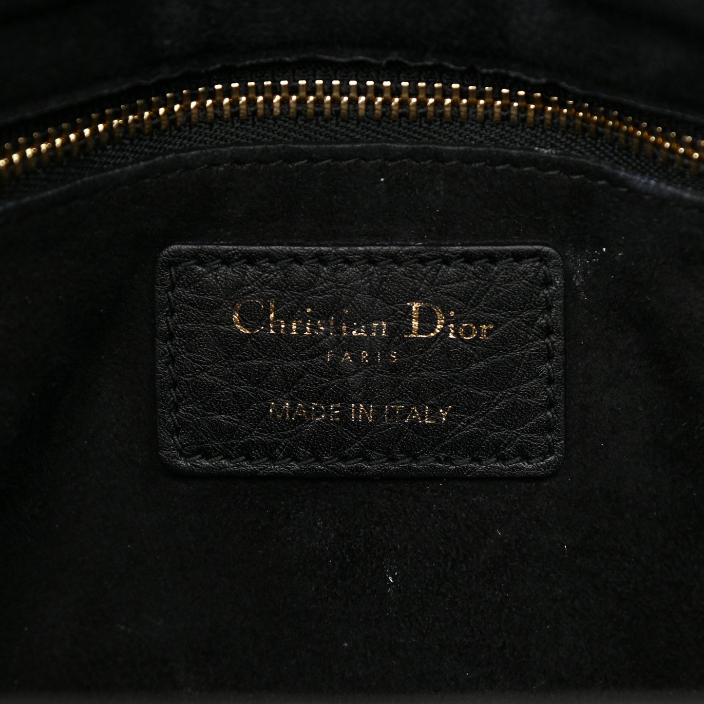Grained Calfskin Cannage Medium Supple Lady Dior Black