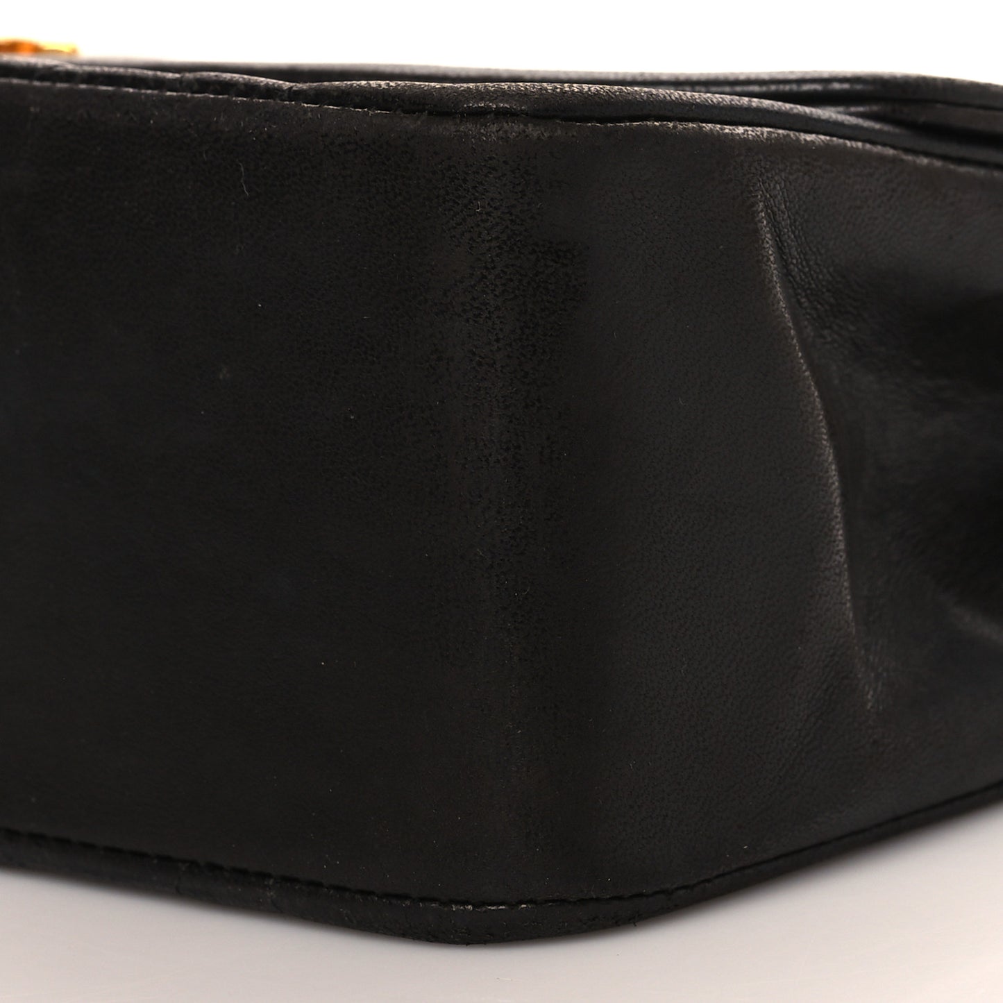 Lambskin Quilted Small Single Flap Black