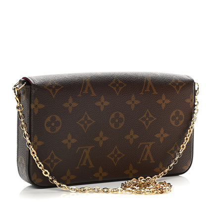 Louis Vuitton Monogram Pochette Felicie Chain Wallet Fuchsia 4 of 10