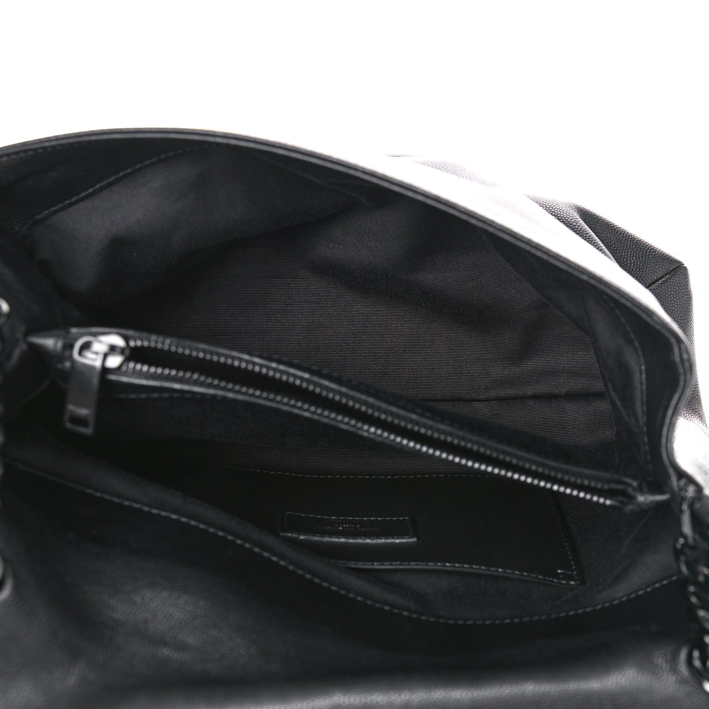 Grain De Poudre Medium West Hollywood Monogram Fold-Over Black