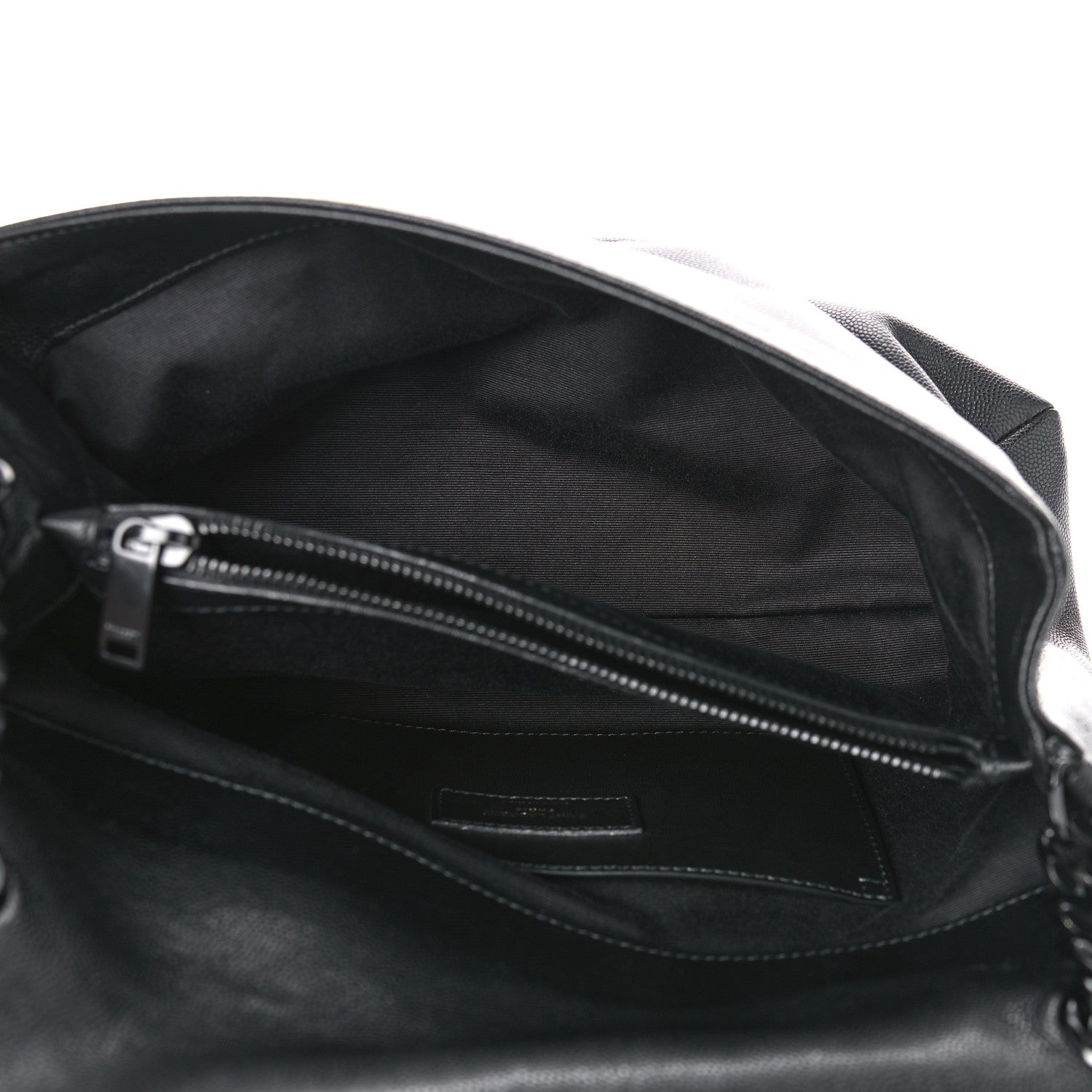 Saint Laurent Grain De Poudre Medium West Hollywood Monogram Fold-Over Black 5 of 16