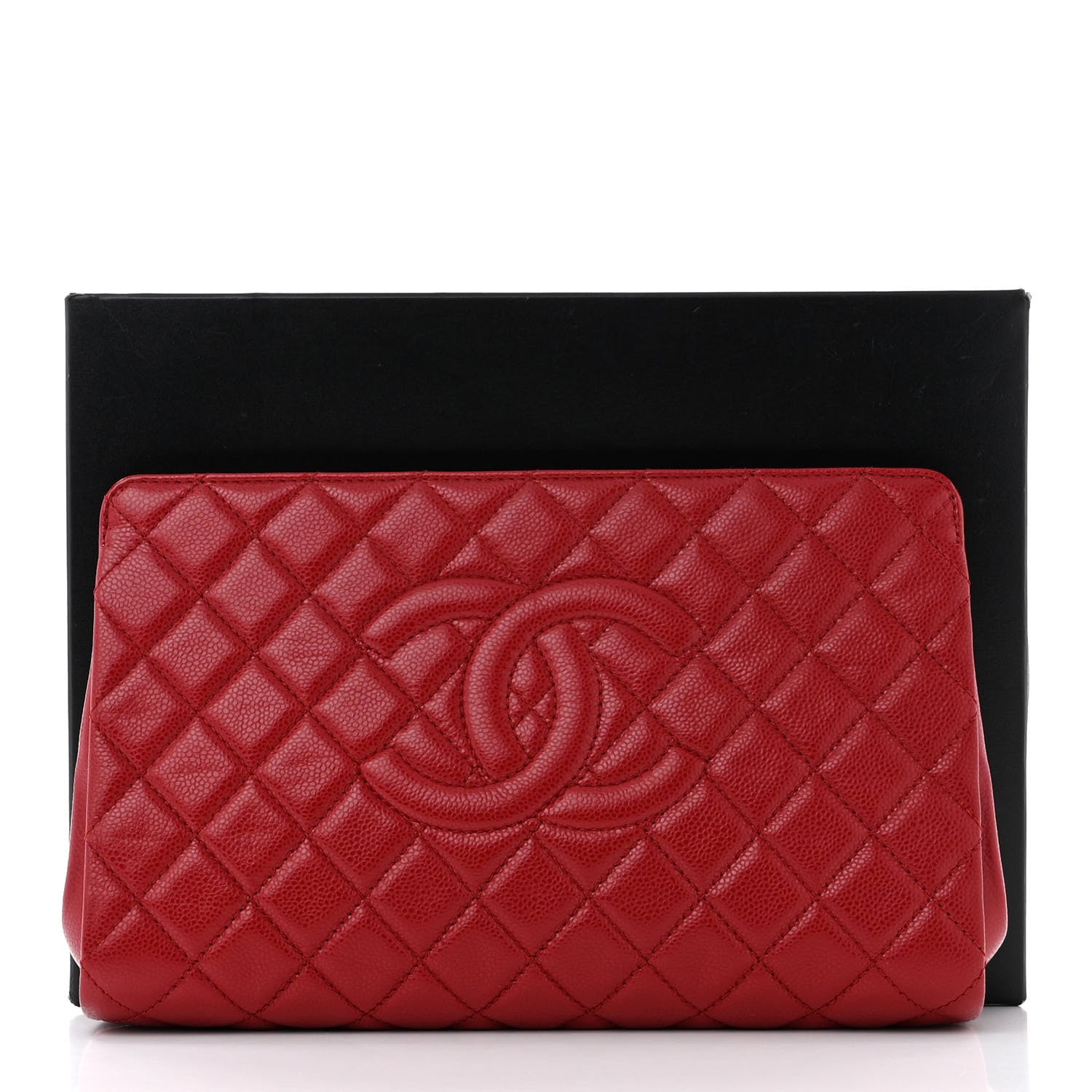 Chanel Caviar Quilted CC Large Dark Red 11 of 11