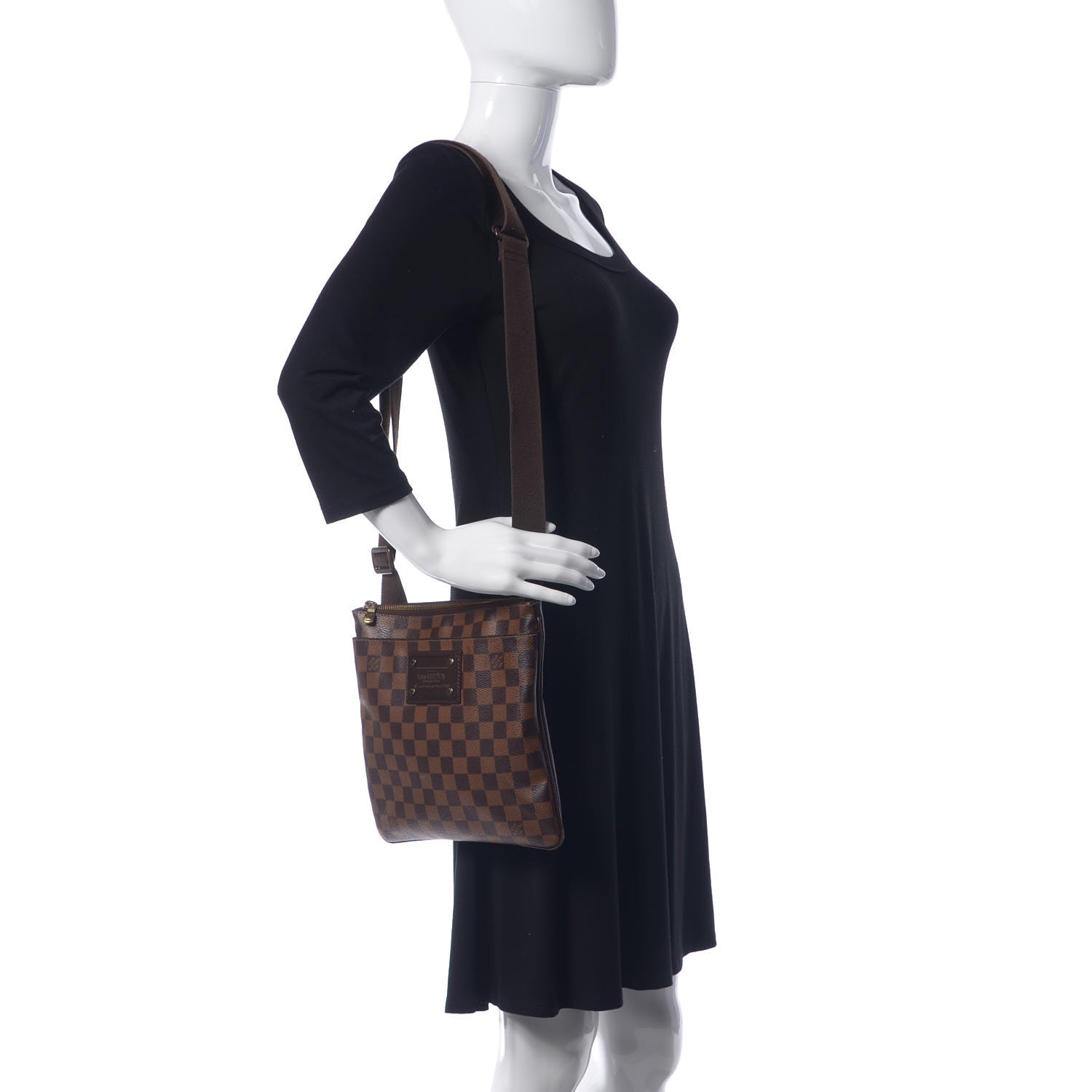 Louis Vuitton Damier Ebene Brooklyn Flat Pochette 2 of 17