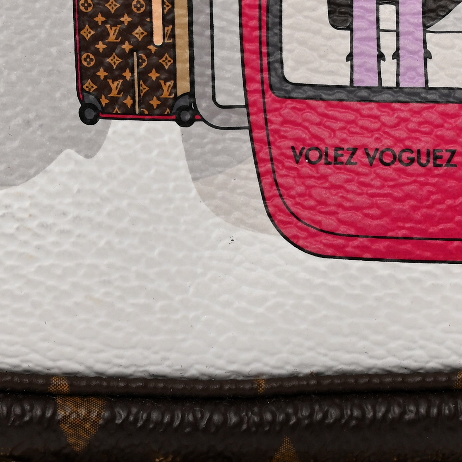 Louis Vuitton Monogram 2019 Christmas Animation Mini Courchevel Pochette Accessories Fuchsia 9 of 9