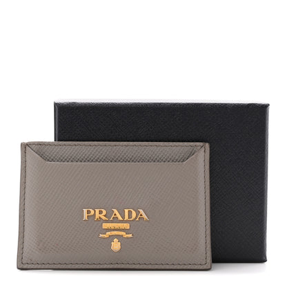 Prada Saffiano Metal Card Case Argilla 9 of 9