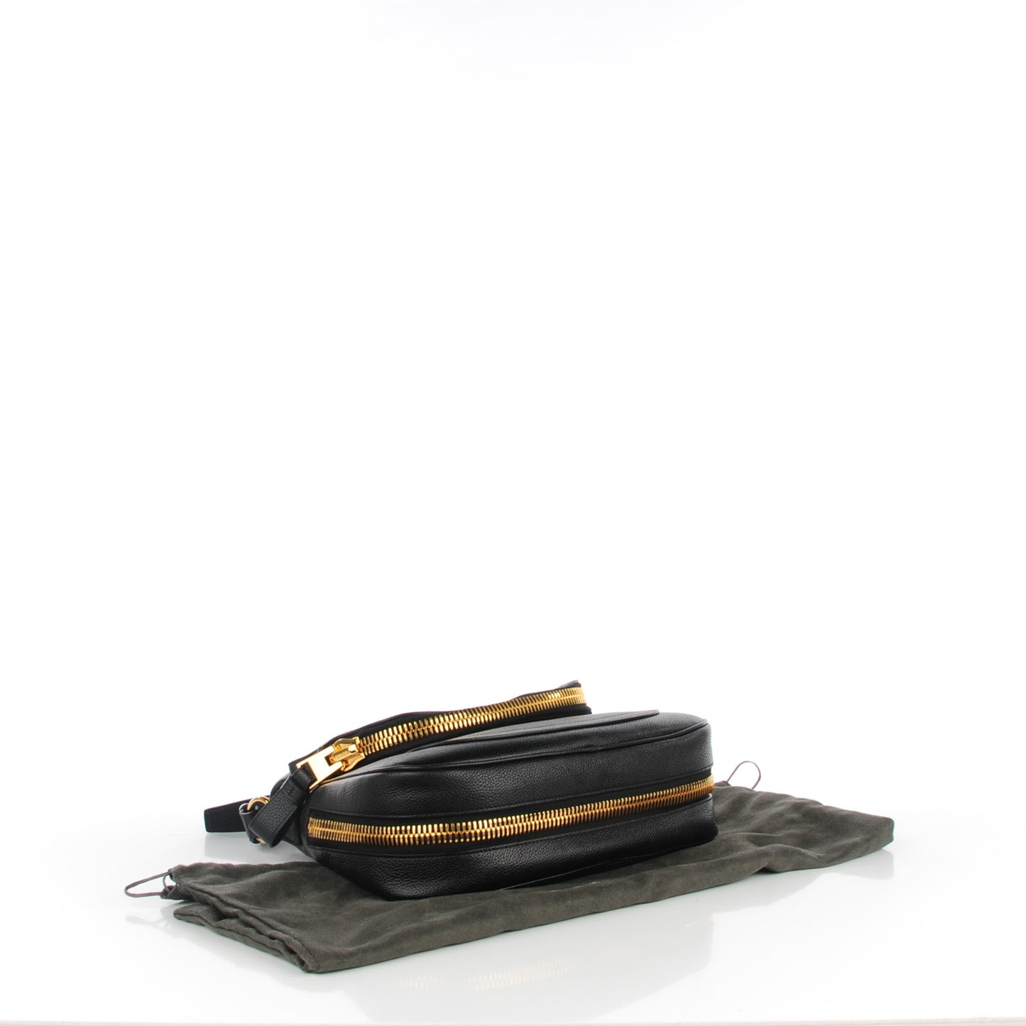 Grained Calfskin Medium Jennifer Crossbody Bag Black