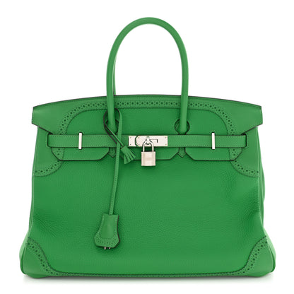 Hermes Togo Swift Ghillies Birkin 35 Bambou 1 of 10