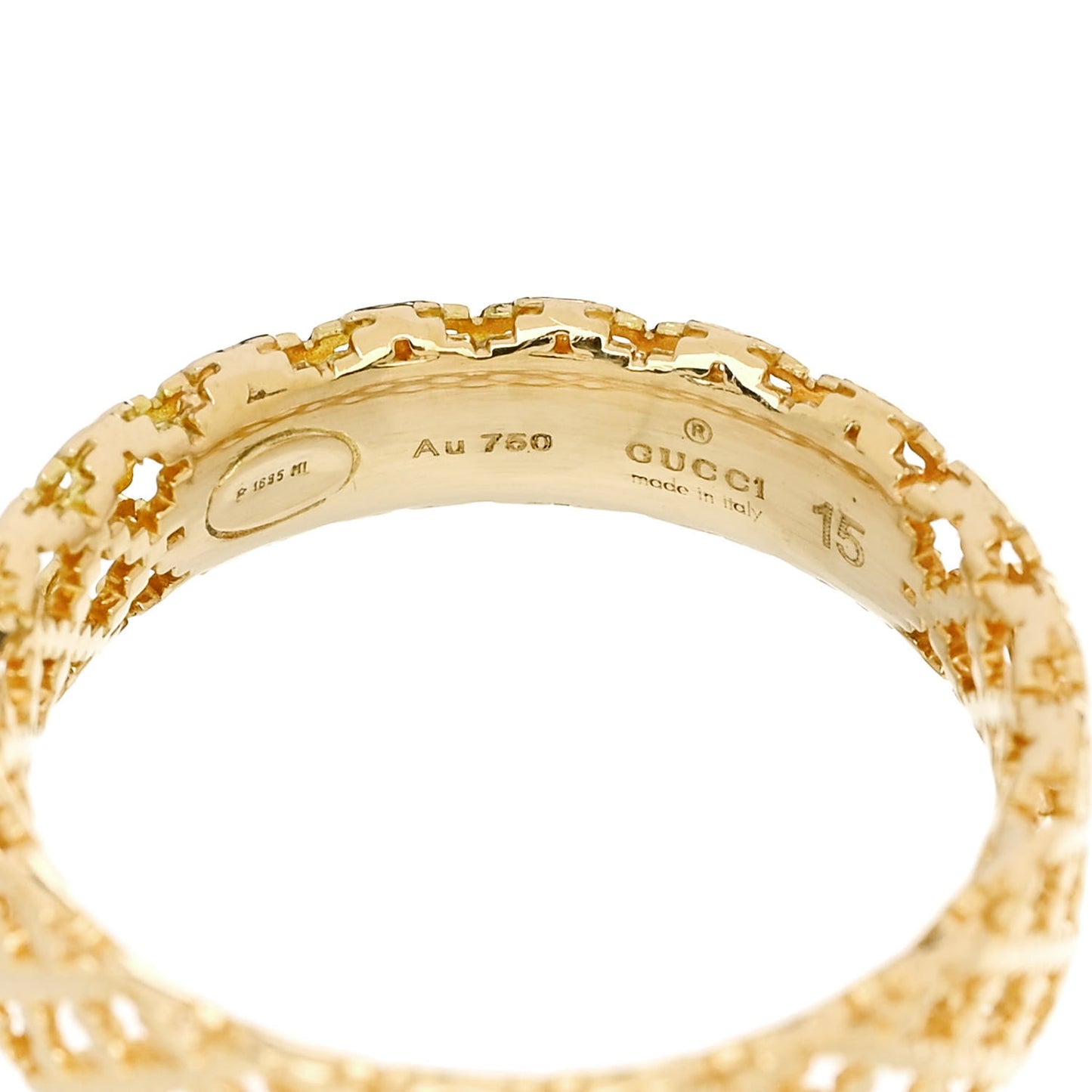 18K Yellow Gold Thin Diamantissima Ring 54 7