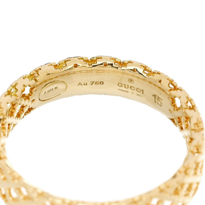 Gucci 18K Yellow Gold Thin Diamantissima Ring 54 7 4 of 4