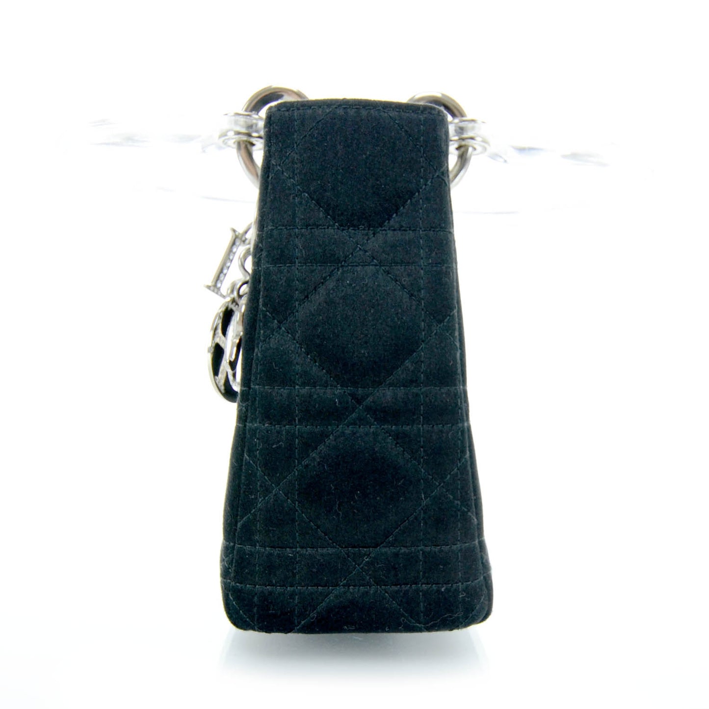 Satin Swarovski Crystal Cannage Mini Lady Dior Black