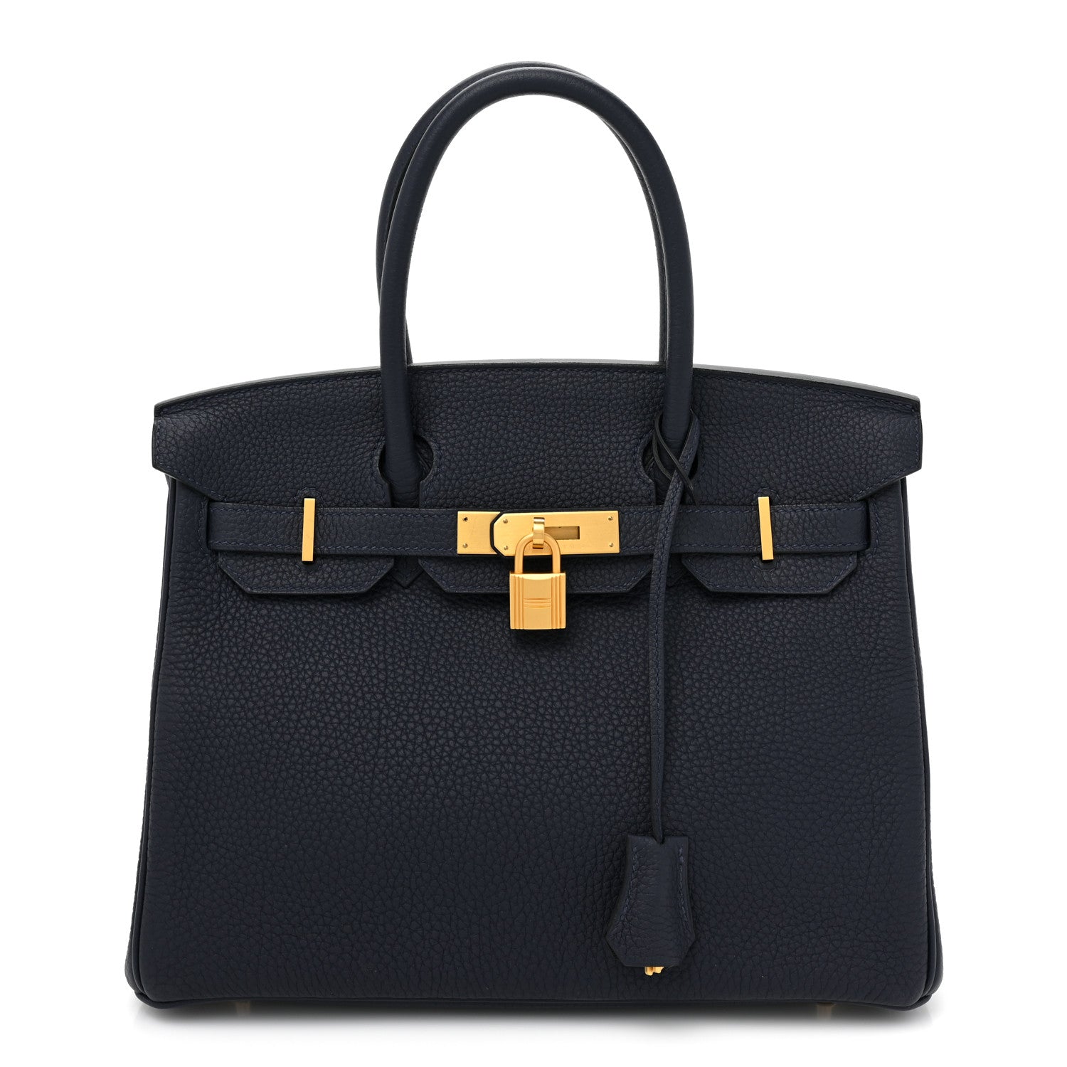 Hermes Togo Horseshoe Birkin 30 Bleu Nuit Black 1 of 9