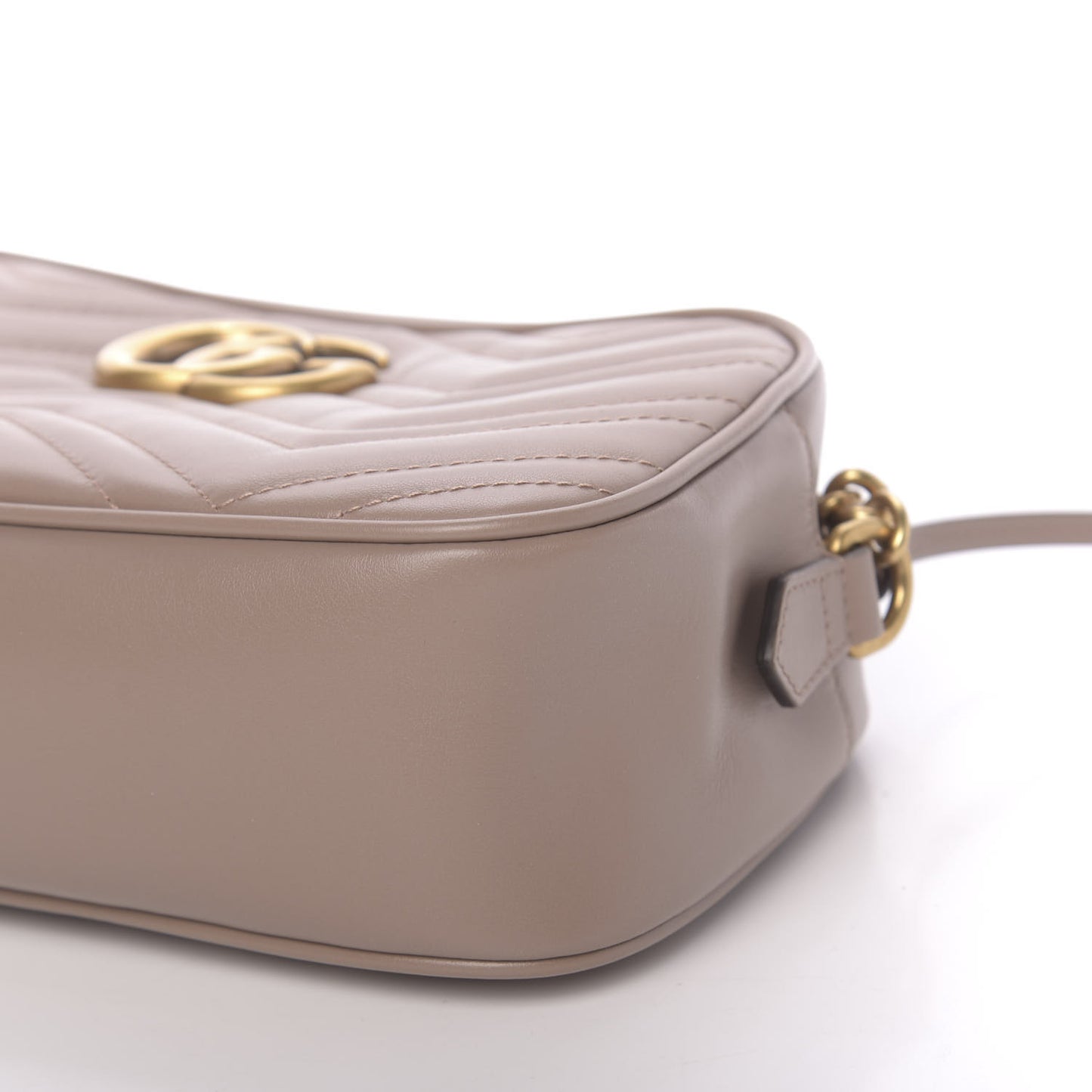 Calfskin Matelasse Small GG Marmont Chain Shoulder Bag Porcelain Rose