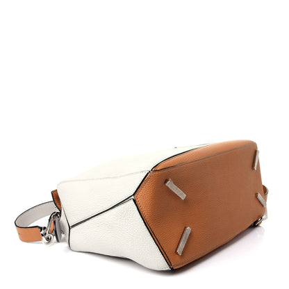 Loewe Calfskin Medium Puzzle Bag Tan Soft White 4 of 13
