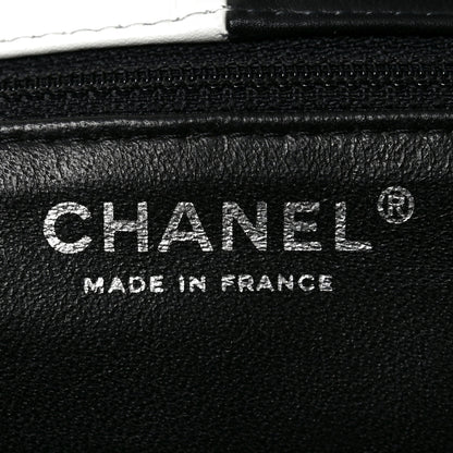 Chanel Lambskin Geometric Patchwork Mini Flap Black White 6 of 10