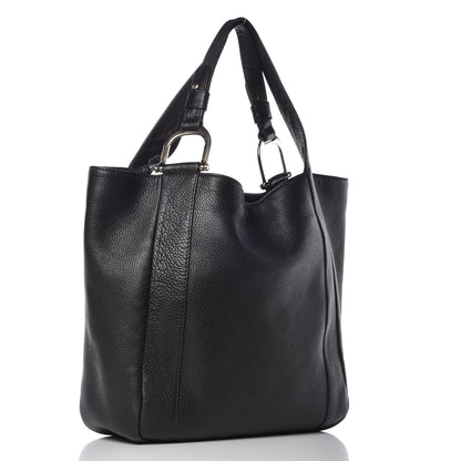 Gucci Pebbled Calfskin Greenwich Tote Black 3 of 9