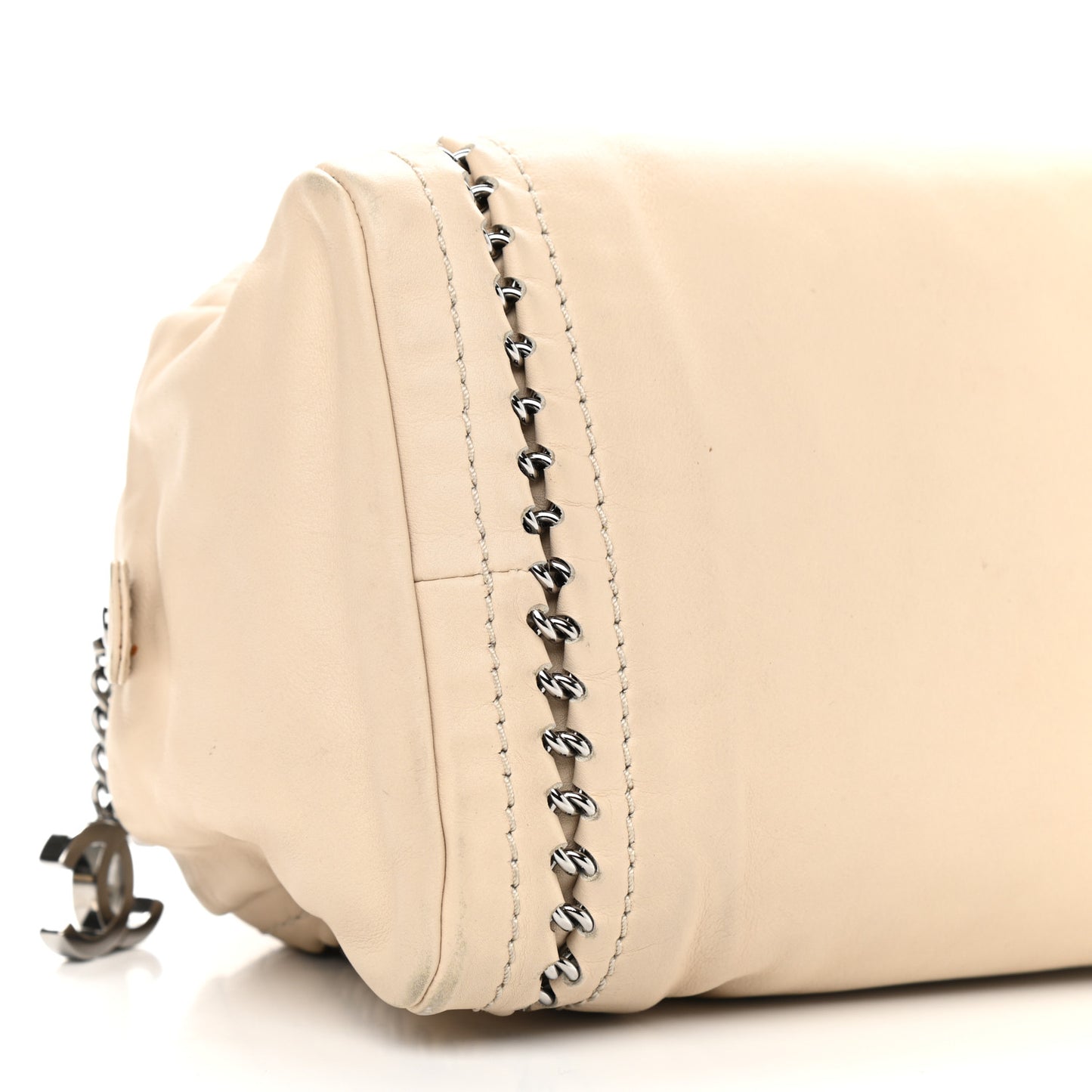 Smooth Calfskin Medium Luxe Ligne Bowler Light Beige
