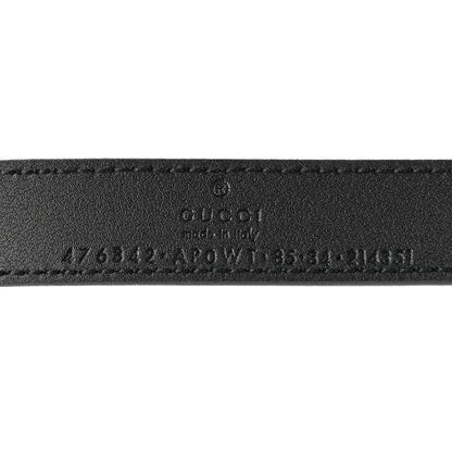 Gucci Calfskin Pearl Double G 20mm Belt 85 34 Black Cream 3 of 3