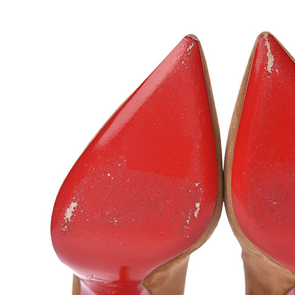 Christian Louboutin Veau Velours Pigalle Follies 100 Pumps 37 Macchiato 10 of 12
