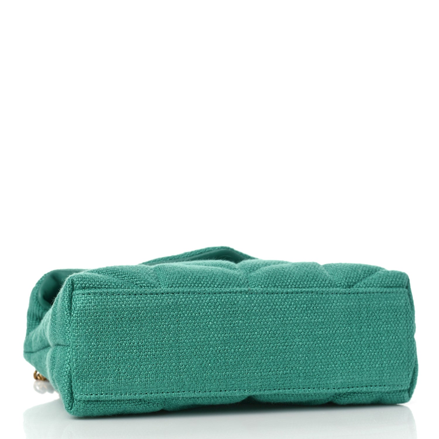 Saint Laurent Canvas Quilted Toy Loulou Puffer Monogram Chain Satchel Basil 4 of 9