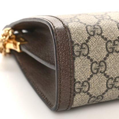 Gucci GG Supreme Monogram Web Small Ophidia Chain Shoulder Bag Brown 8 of 10