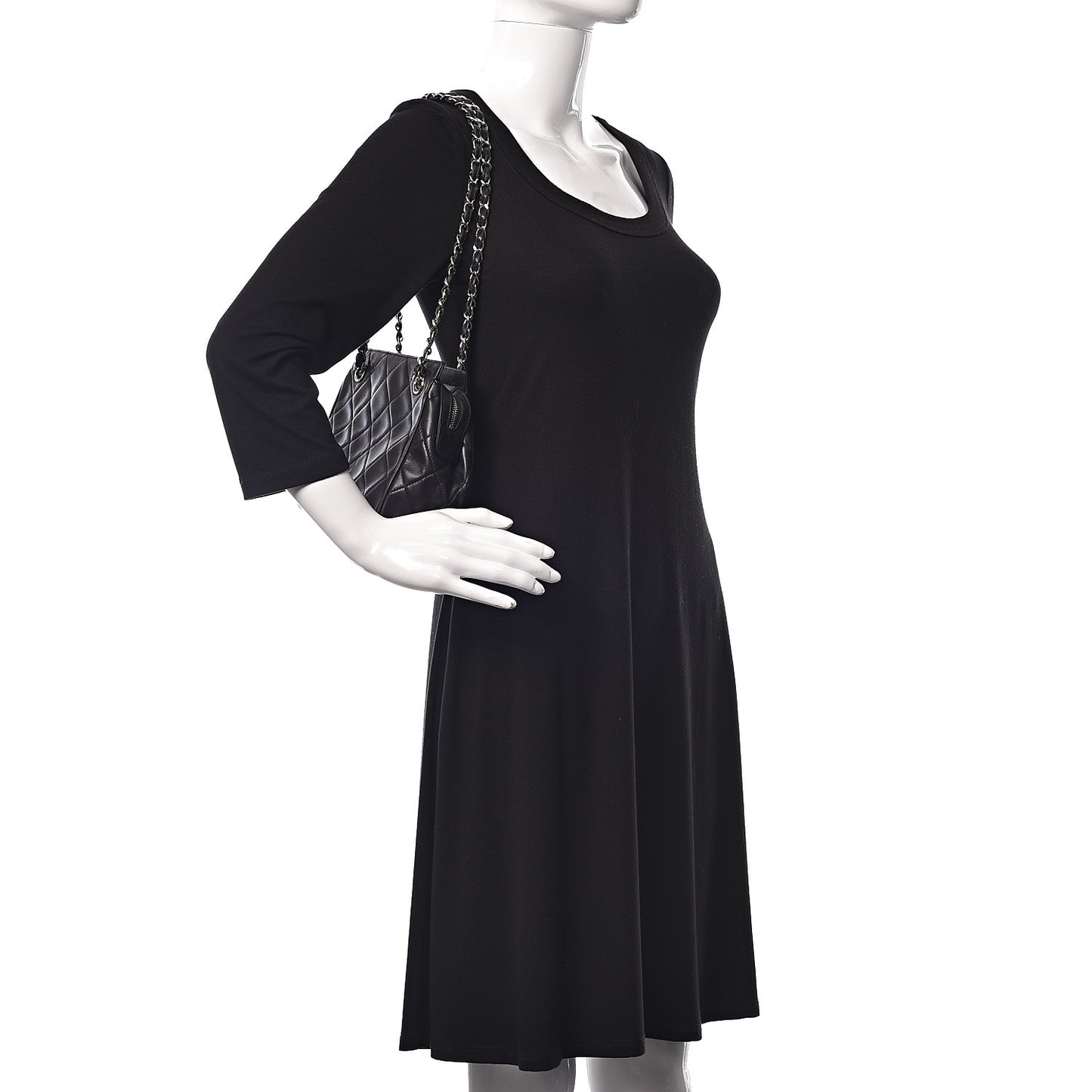 Lambskin Quilted Small Shoulder Bag Black