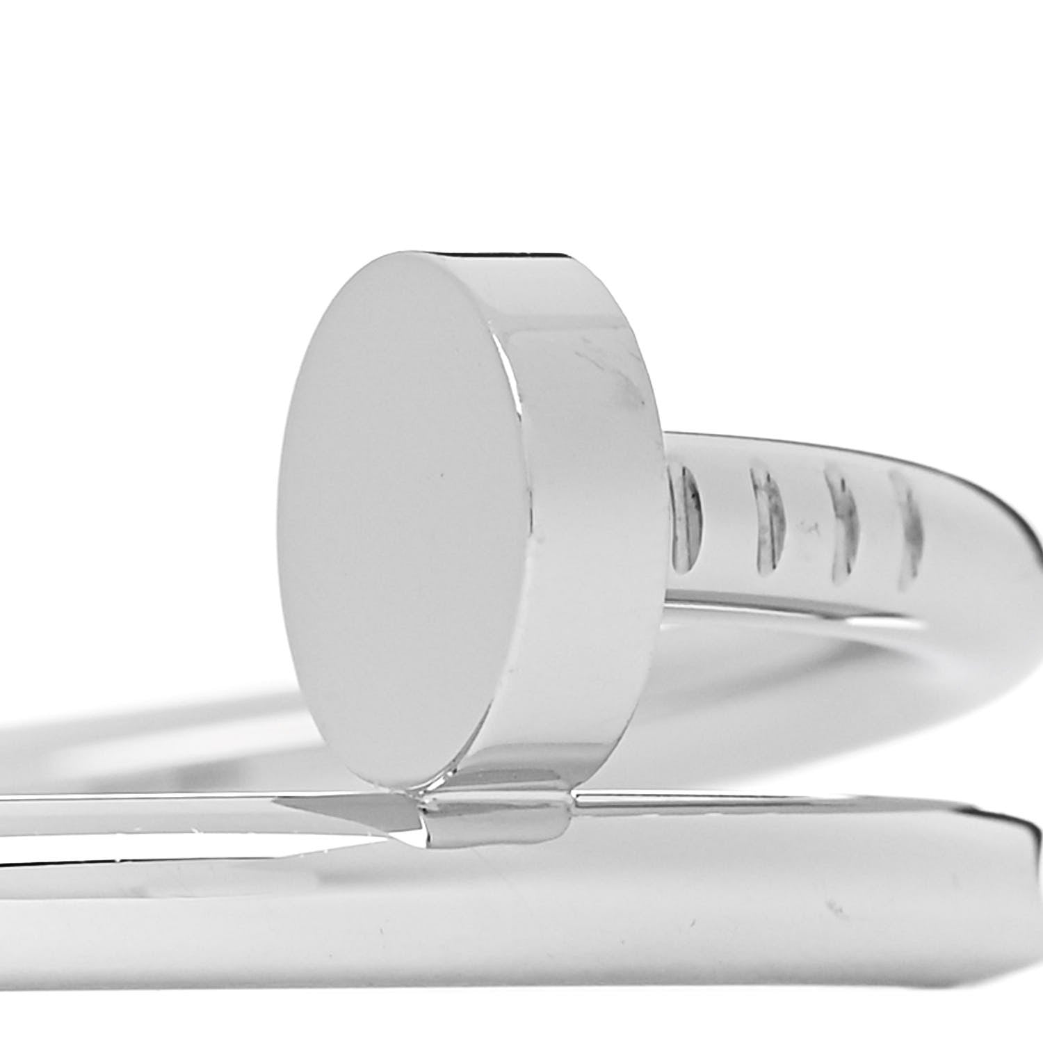 Cartier 18K White Gold Juste Un Clou Ring 60 9 4 of 6