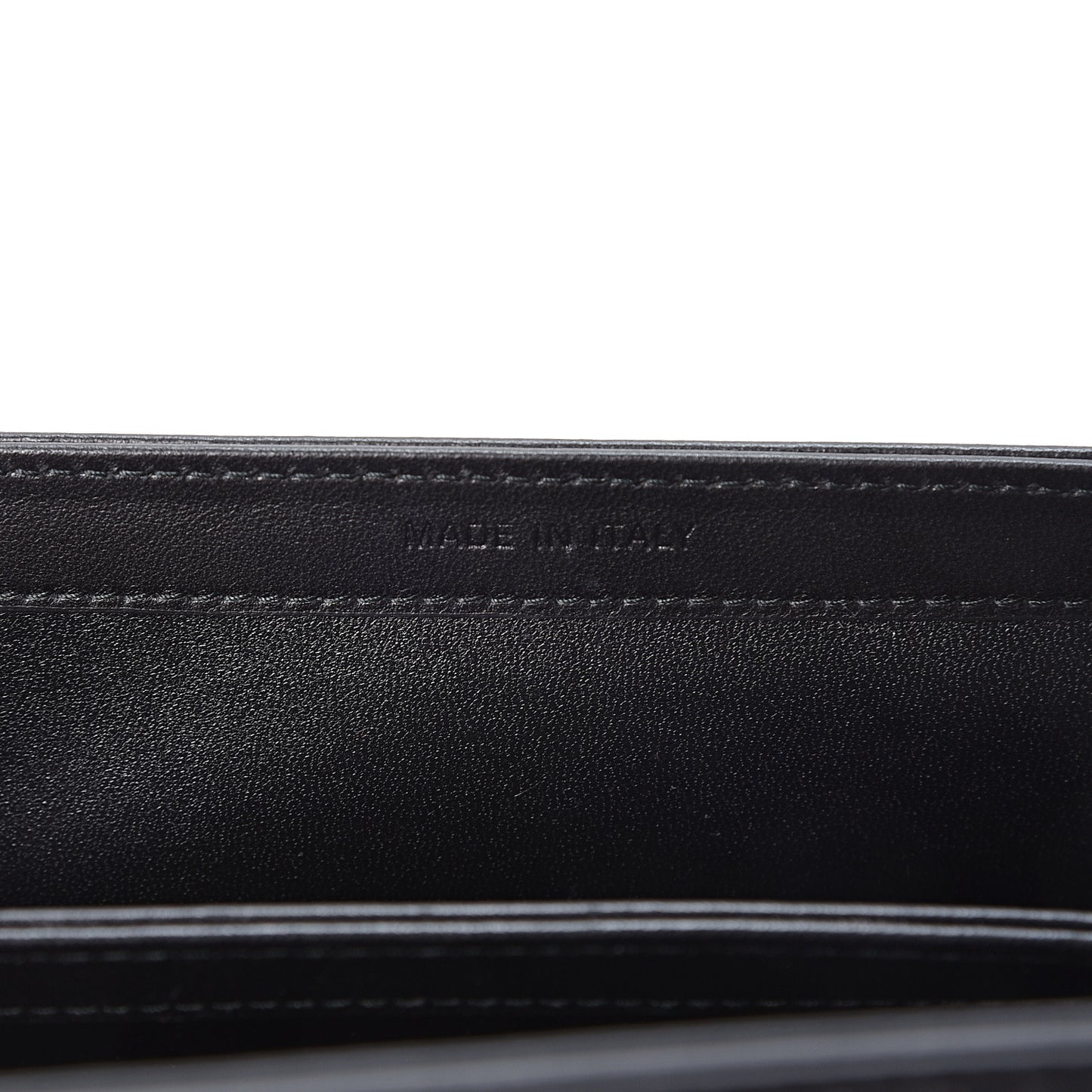 Lambskin Embroidered C'est I Feel Blue Clutch Black
