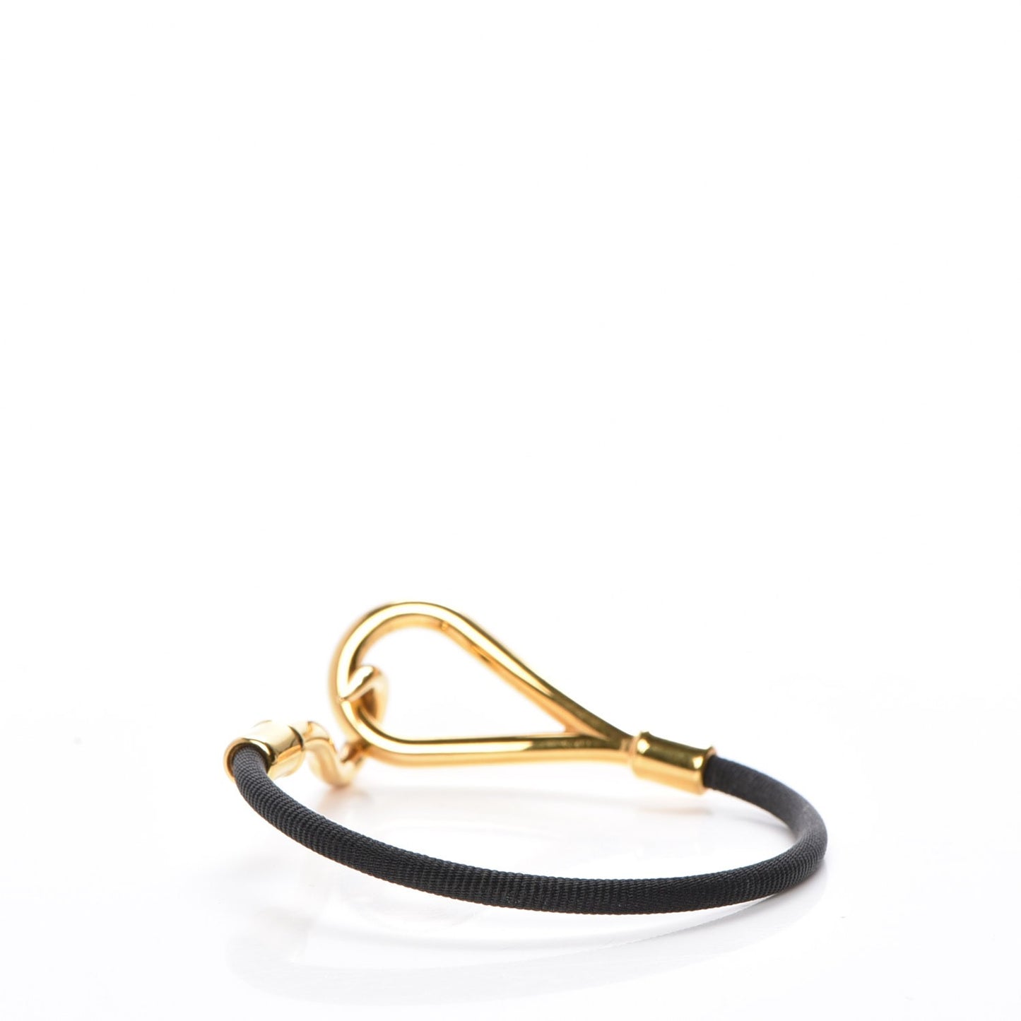 Leather Jumbo Hook Bracelet Black