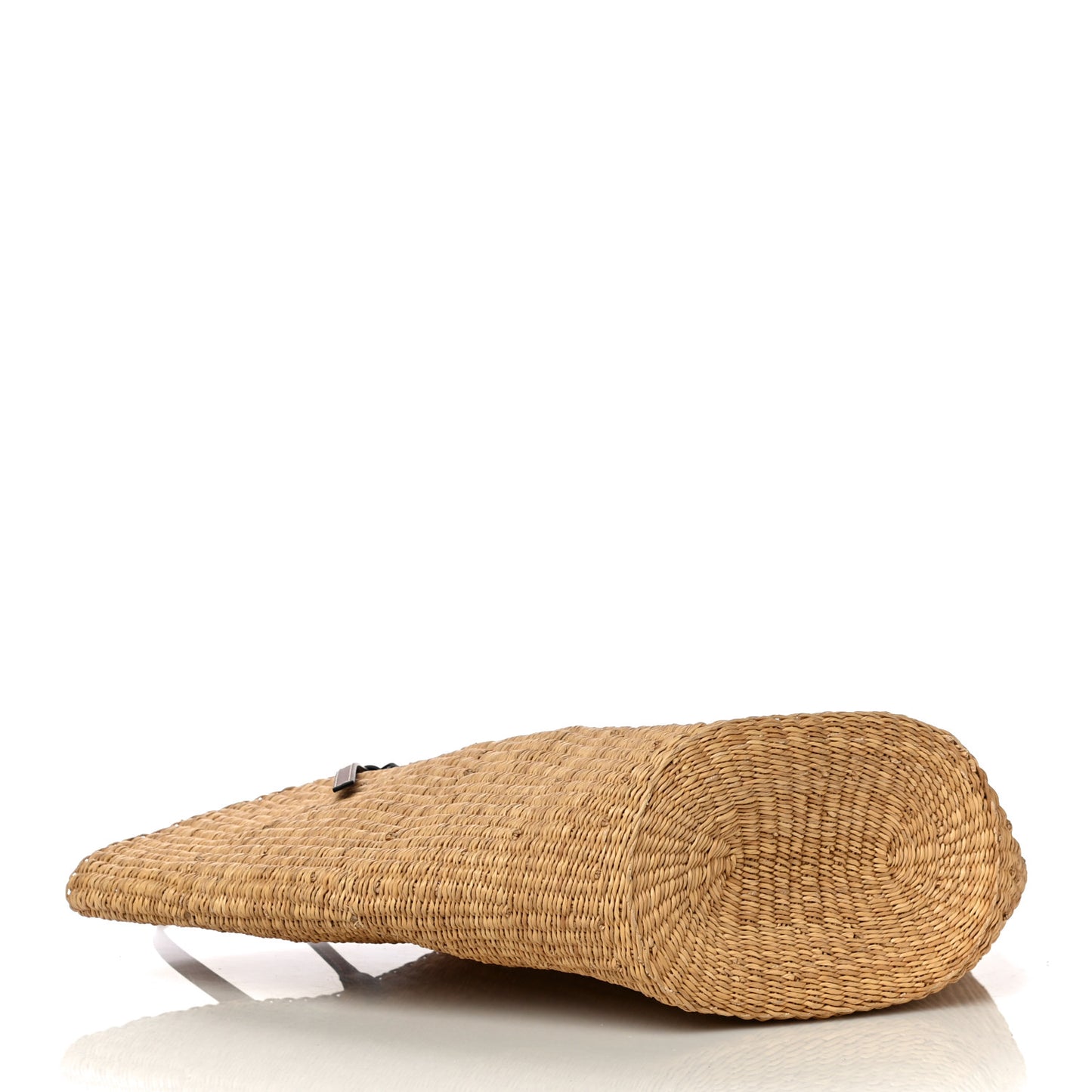 Calfskin Raffia Paulas Ibiza Small Basket Tote Bag Natural Tan
