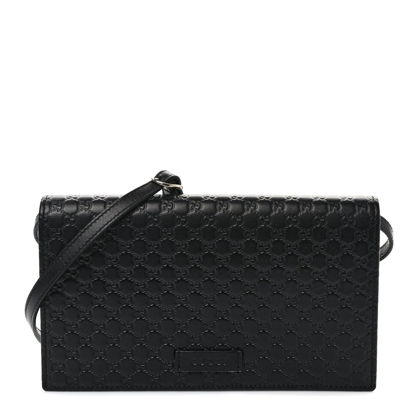 Microguccissima Crossbody Wallet Black