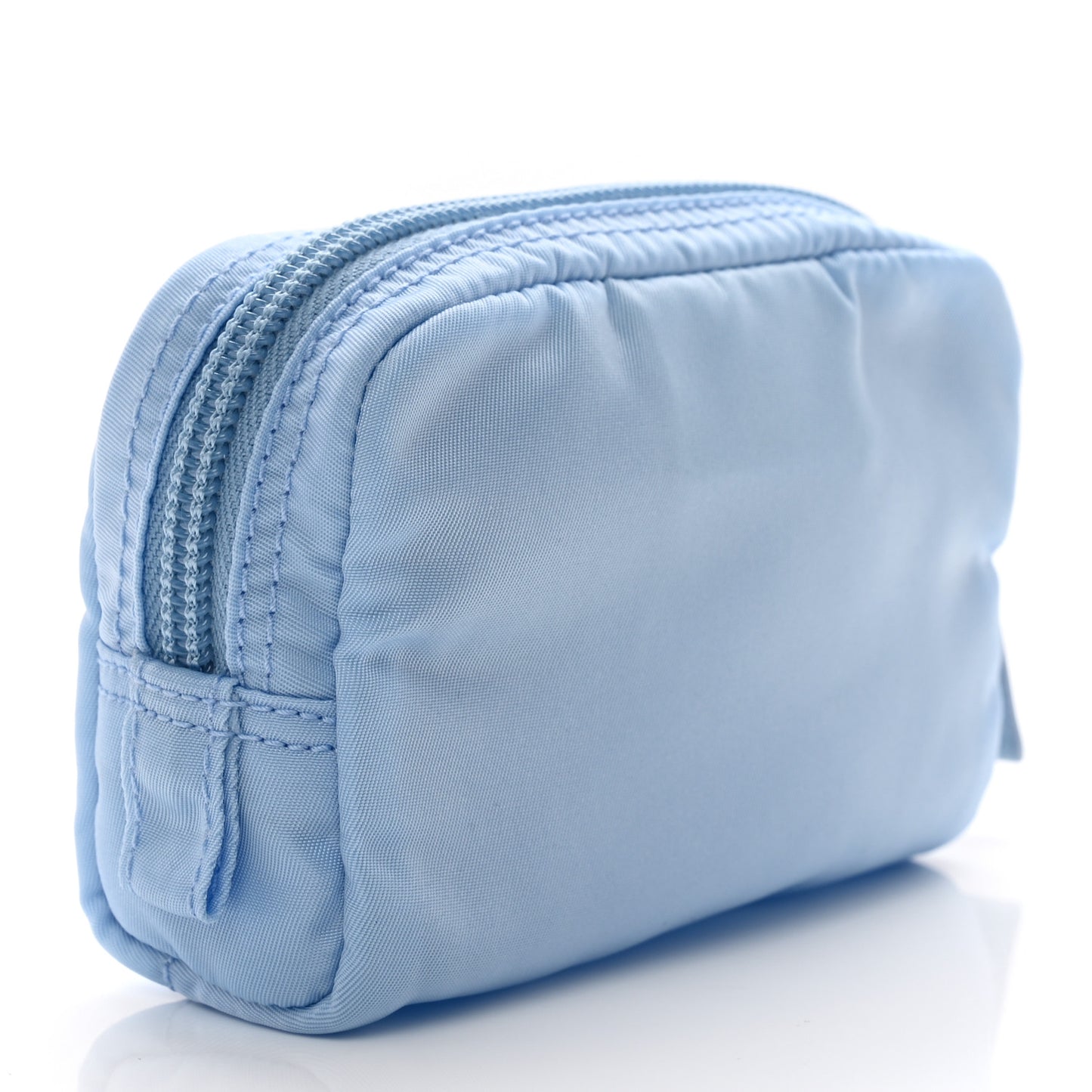 Nylon Tessuto Cosmetic Pouch Light Blue